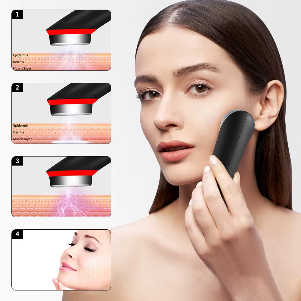 7 Colors EMS Microcurrent Facial Massager Age-R Booster Pro anti Wrinkle Lift Device Home Use Beauty Tool for Skin Care & Rejuve